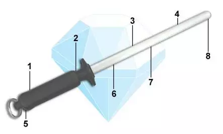 Ambrogio Sanelli Oval Sharpening Steel 27cm - Fileting Knives - 8021210004840 - 2