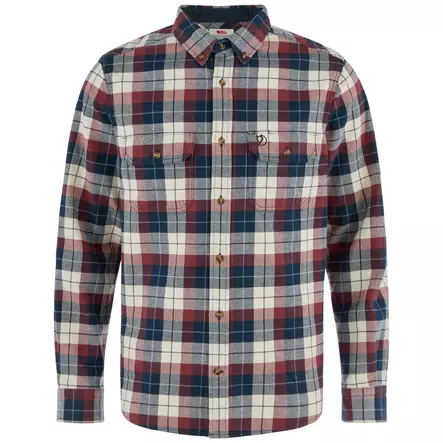 Fjällräven Singi Heavy Flannel M Dark Navy-Maroon - Shirts - 7323451205620 - 1