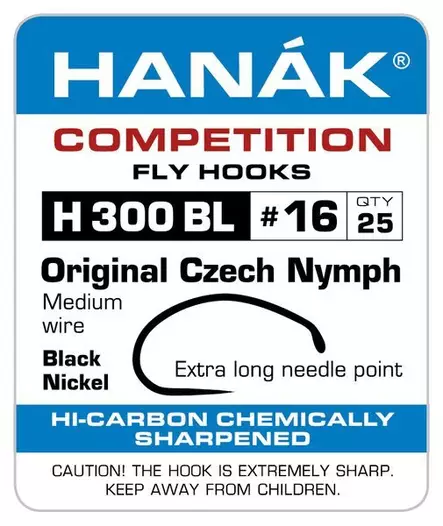 Hanak H300BL Original Czech Nymph - Barbless Hooks - H300BL10 - 2