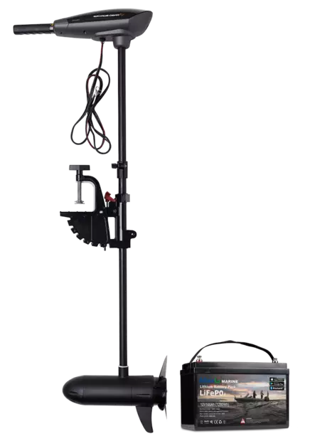 Savage Gear Thruster 12V 36lb & Maxli Marine lithium battery - Trolling Motors (Transom-Mount) - 5706301710178M60 - 1