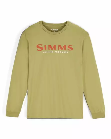 Simms Simms Logo Shirt LS Tent Green - Men T-Shirts - 694264694640 - 1