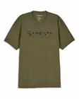 Simms Shroud Fill Logo T-Shirt Military Heather - Men T-Shirts - 694264711750 - 1