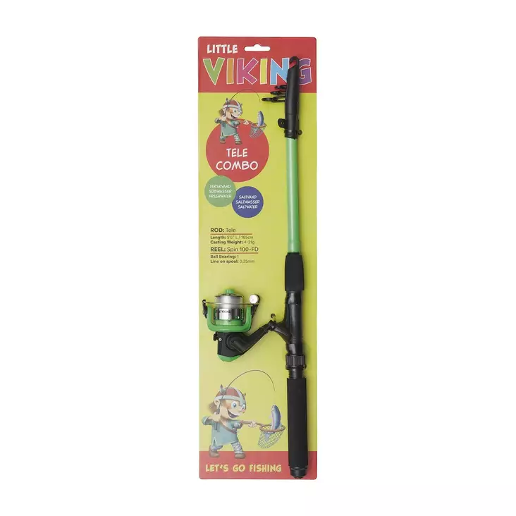 Kinetic Little Viking Tele 5'6'' Combo Green - Children's Pole Sets - 5707461313360 - 1