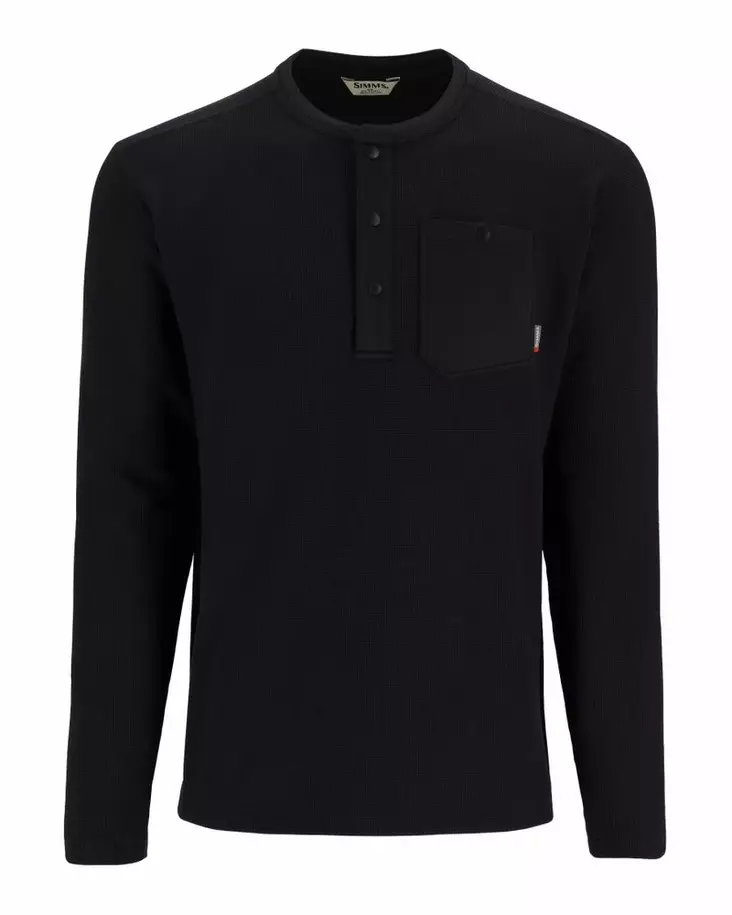 Simms Highline Henley Black - Shirts - 694264659700 - 2