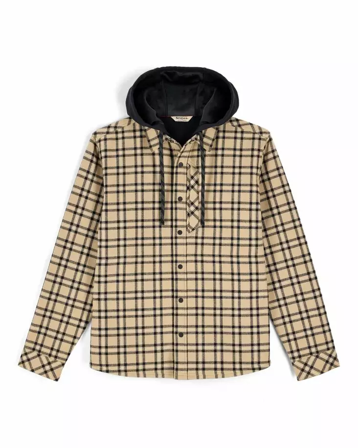 Simms Coldweather Hooded Shacket Wakemup Plaid: Cork - Other Jackets - 694264695760 - 2
