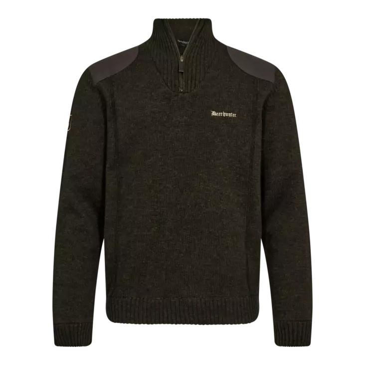 Deerhunter Finley ½-Zip Knit Ridgewood Melange - Shirts - 5702827248980 - 1