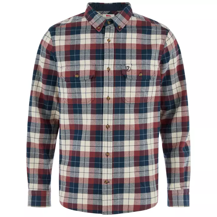 Fjällräven Singi Heavy Flannel M Dark Navy-Maroon - Shirts - 7323451205620 - 1