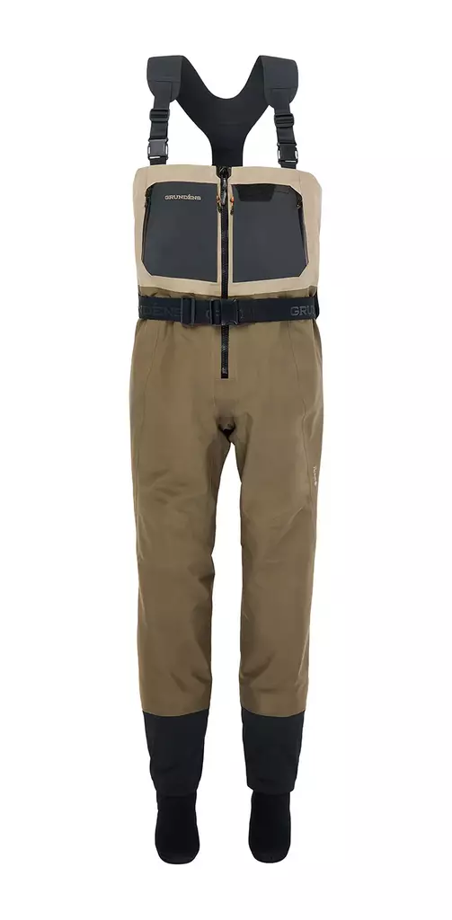 Grundens Men's Boundary Zip Stockingfoot Wader Stone/Otter - Waders - 7332525301090 - 1