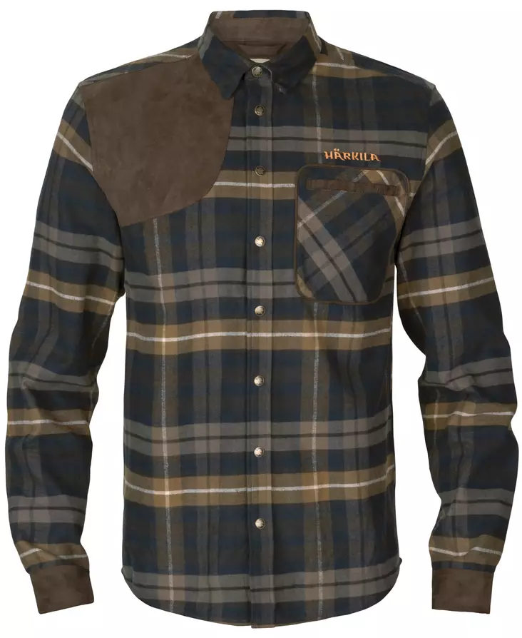 Härkila Jarne L/S Shooting Shirt Dark Olive - Shirts - 5714733632890 - 1