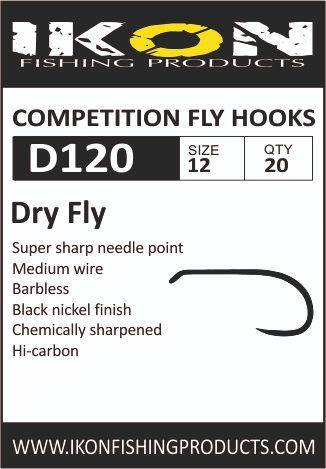 Ikon D120 Barbless Dry Fly - Barbless Hooks - 6430077070110 - 1