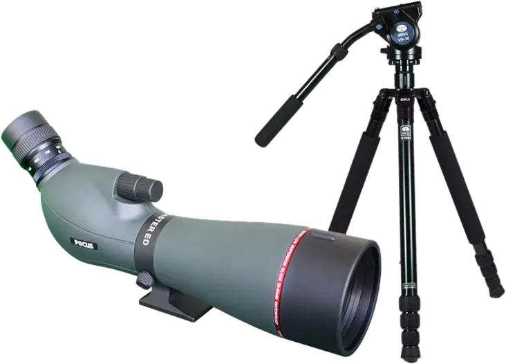 Kit Focus Viewmaster ED 20-60x80, with Sirui R2004+VH10 - Spotting Scopes - 7391879050900 - 1