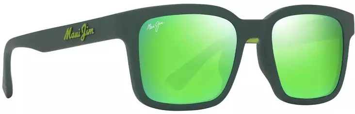 Maui Jim Opiopio AF - Matte Dark Green Frame with Maui Green Lens - Plastic Lenses - 603429079550 - 1
