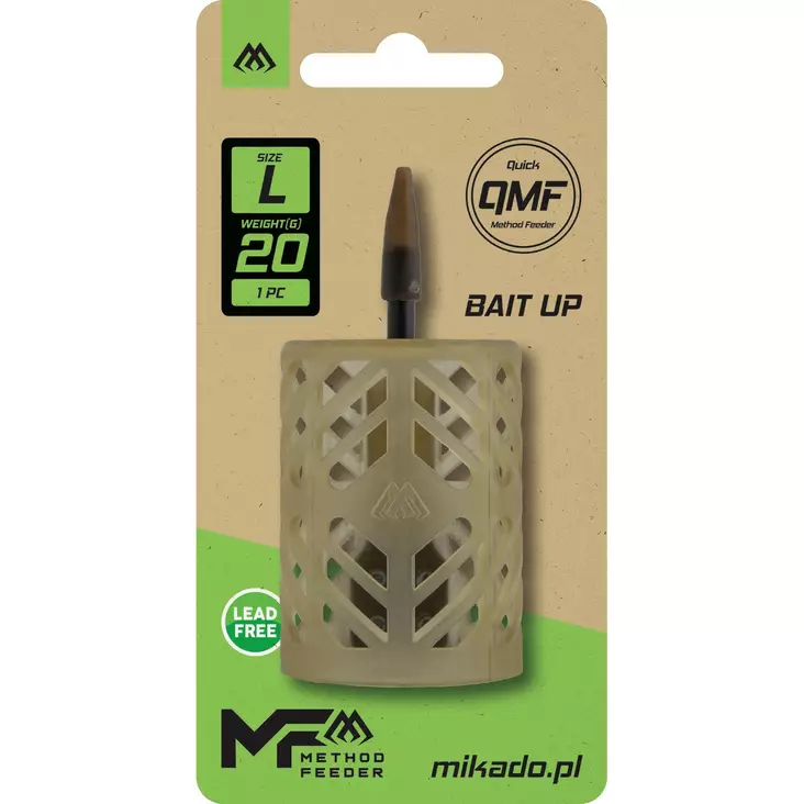 Mikado Bait Up Feeder Q.M.F. 20g L - Flat & Hybrid Method Feeders - 5900637126980 - 1