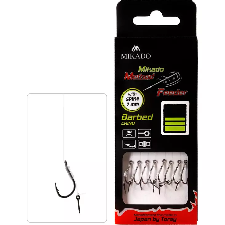 Mikado MF Rig HMFB12I Spike Mono Barbed - Ready Tied Hooks - 5900637722090 - 1