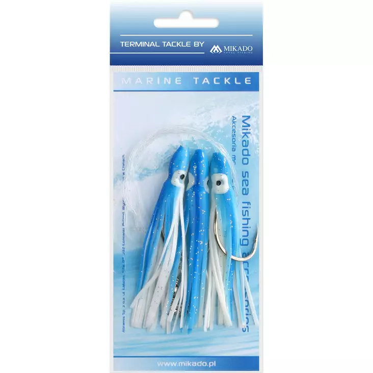 Mikado Octopus Rig 8cm 3x6/0 Blue/White - Bottom Fishing & Cod Rigs - 5900637138310 - 1
