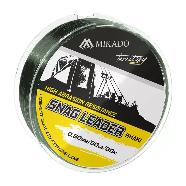 Mikado Snag Leader Khaki 80m - Shock Leaders - 5900637024330 - 1