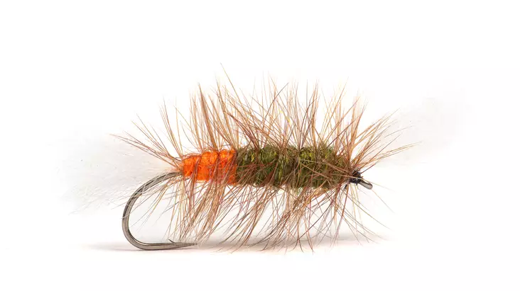 Pompero Olive / Fl. Orange Hot Spot - Other Flies - 8859202536440 - 2