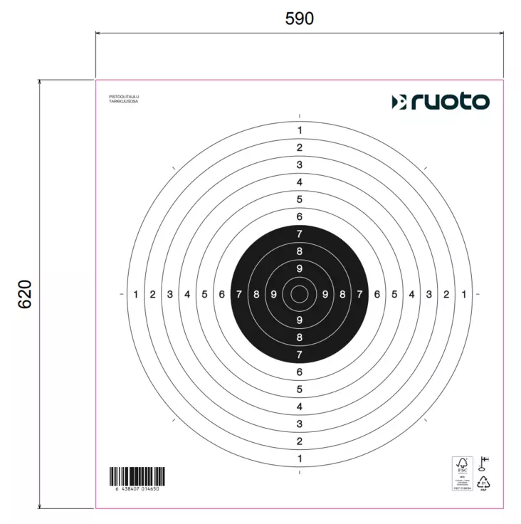 Ruoto - koulutaulu 55x55 - Shooting Targets - 6438407014650 - 1