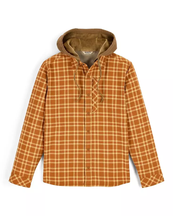 Simms Coldweather Hooded Shacket Wakemup Plaid Stonefly - Other Jackets - 694264695890 - 1