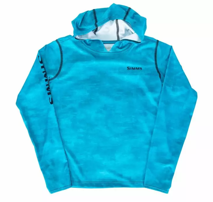 Simms Kid's Solar Tech Hoody Daze Camo Pool - Sweatshirts - 694264567210 - 2