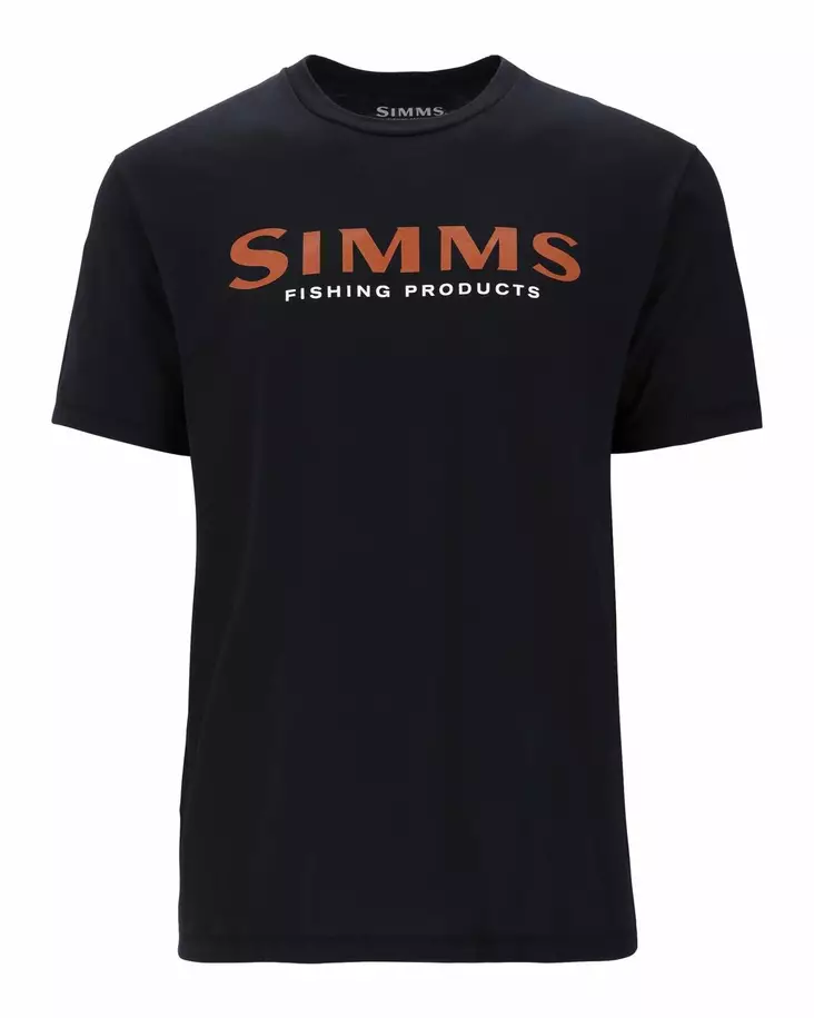 Simms Logo T-Shirt Jet Black - Men T-Shirts - 694264669280 - 1