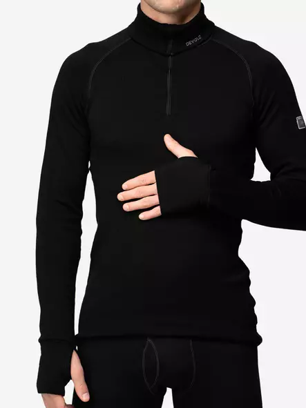 Devold Expedition Merino 235 Zip Neck Men's Black - Base Layer Tops - 7028567100431 - 3