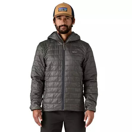 Patagonia Mens Nano Puff Fitz Roy Trout Hoody Forge Grey - Insulated Jackets - 198077381921 - 2