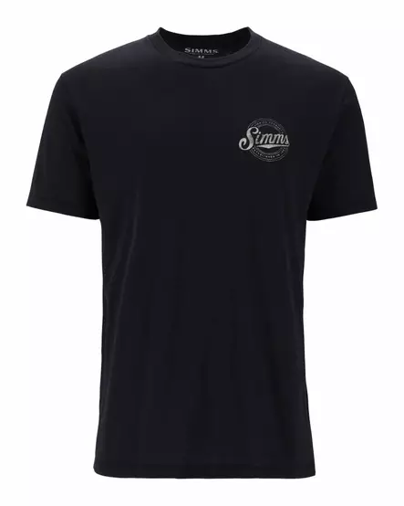 Simms Circle Lockup T-Shirt Black - Men T-Shirts - 694264678381 - 2