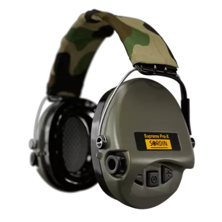 Sordin Supreme Pro-X Led Gel Green-Camo - Hearing Protection - 7392749008991 - 3