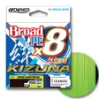Owner Kizuna 8-Braid Super Chartreuse - Braided Lines - 4953873484391 - 2