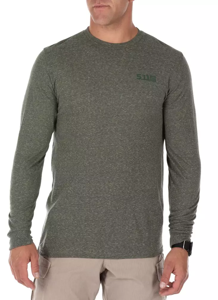 5.11 Triblend Legacy L/S Tee Green - Tactical Shirts - 888579358391 - 1