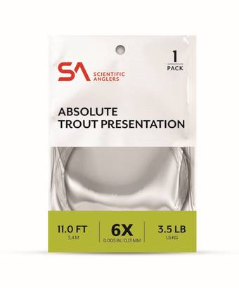 Scientific Anglers Absolute Trout Presentation Leader 14ft - Nylon Leaders - 840309134101 - 1