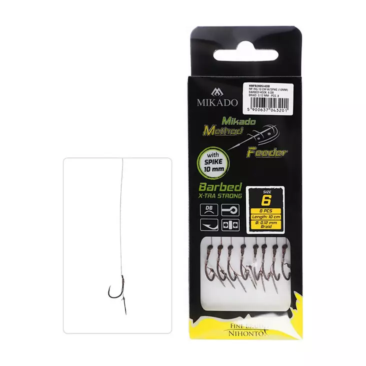 Mikado MF Rig HMFB2805I Spike Braid Barbed - Ready Tied Hooks - 5900637043171 - 1