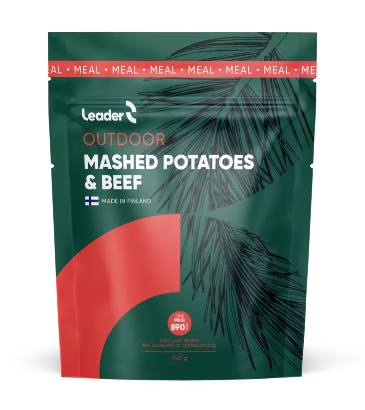 Leader Outdoor Mashed Potatoes Beef 140g - Outdoor Meals - 6430080443451 - 1