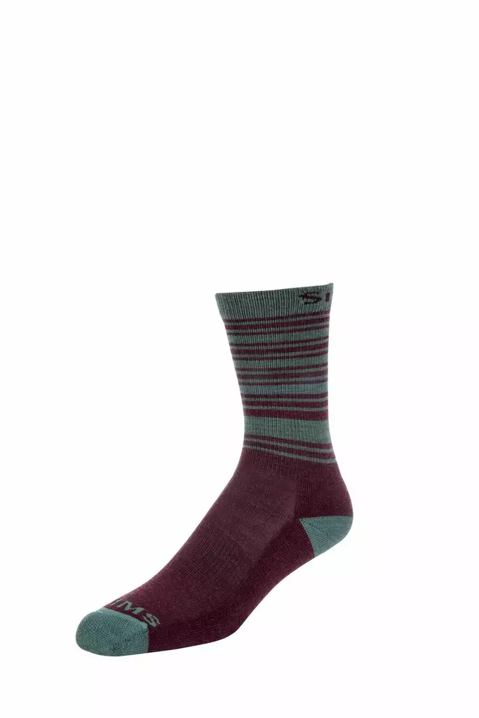 Simms Women's Merino Lightweight Hiker Sock Garnet - Socks and Buff - 694264504611 - 2