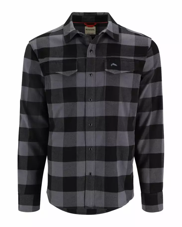 Simms Gallatin Flannel Shirt Slate Buffalo Check - Shirts - 694264654651 - 2