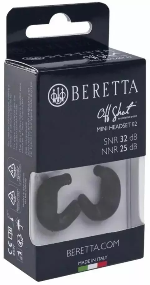 Beretta Mini Headset E2 Black - Hearing Protection - 8051832645831 - 1