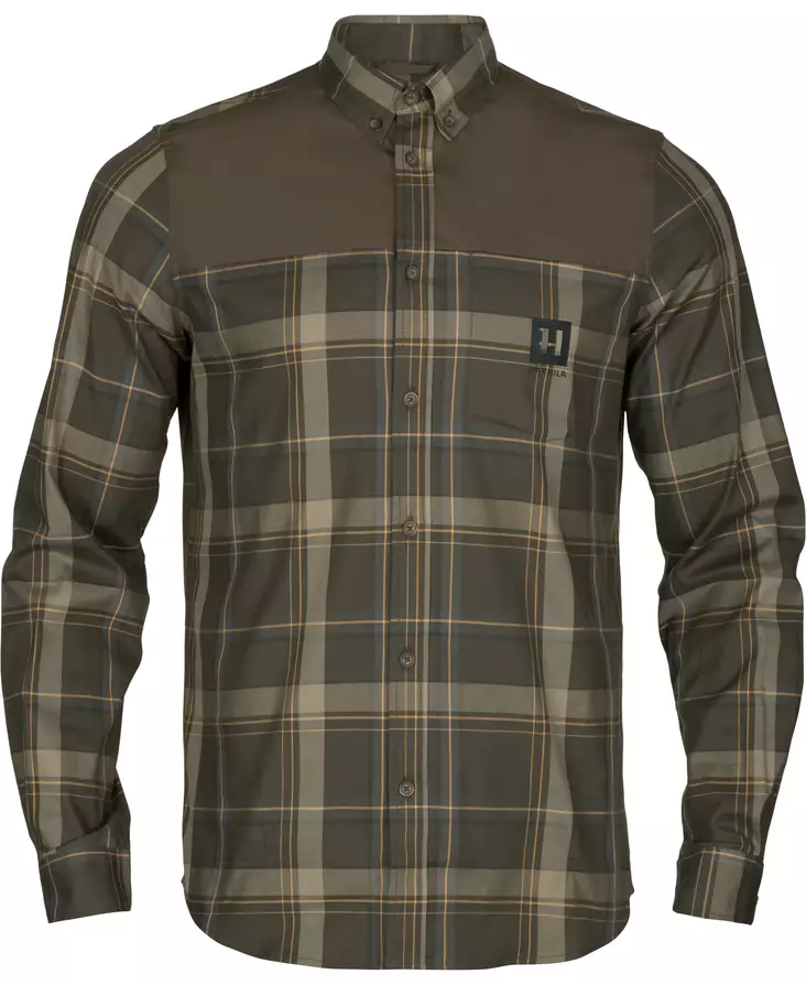 Härkila Anker L/S Shirt Willow Green - Shirts - 5714733634481 - 1