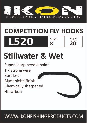 Ikon L520 Barbless Stillwater & Wet - Barbless Hooks - 6430077070271 - 1