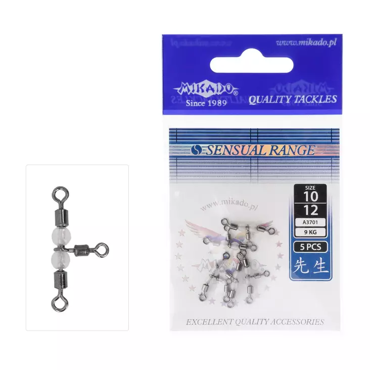 Mikado Roller Swivel Triple with Beads - Swivels & Quick Change Links - 5900637148401 - 1
