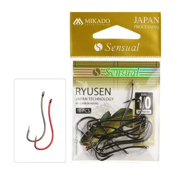 Mikado Sensual Ryusen with Ring Red - Eyed & Spade End Hooks - 5900637618461 - 1