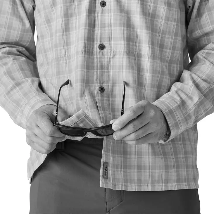 Patagonia Mens L/S Island Hopper Shirt Utility Blue - Ruoto.com
