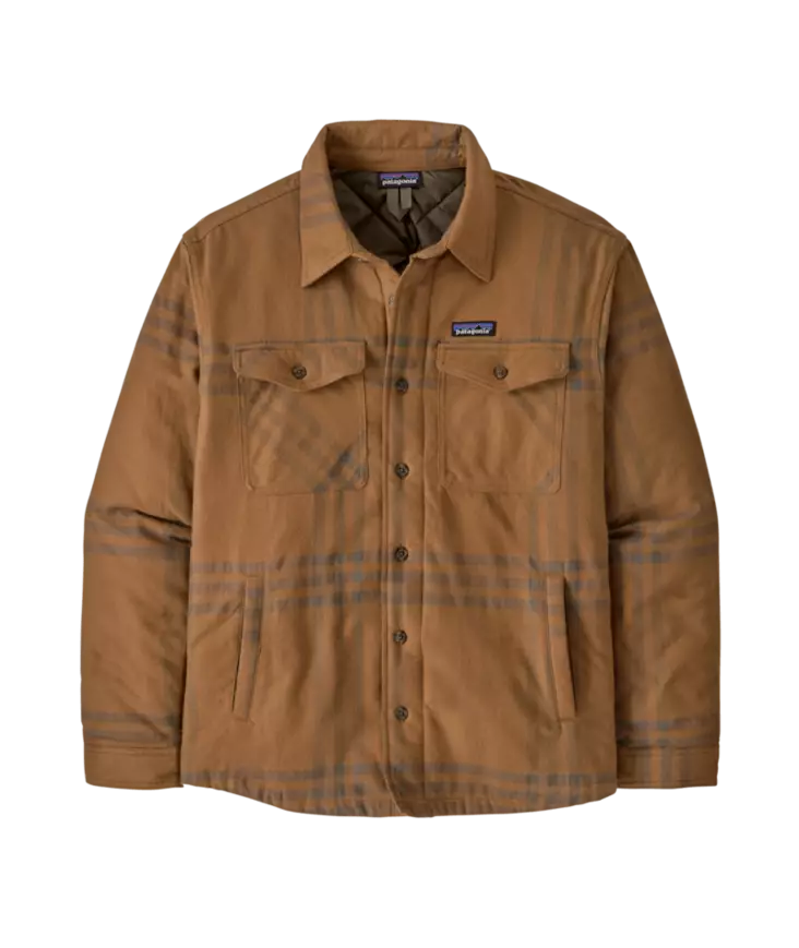Patagonia M´s Lightweight Insulated Fjord Flannel Shirt Defend Deer Brown - Shirts - 198077198451 - 1