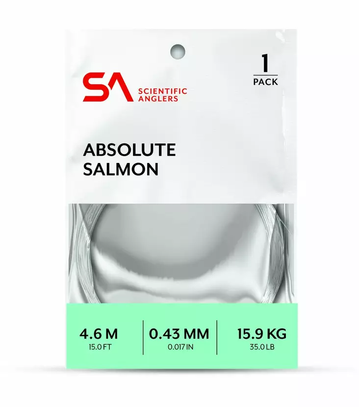 SA Absolute Salmon Leader 15ft - Nylon Leaders - 840309138581 - 1
