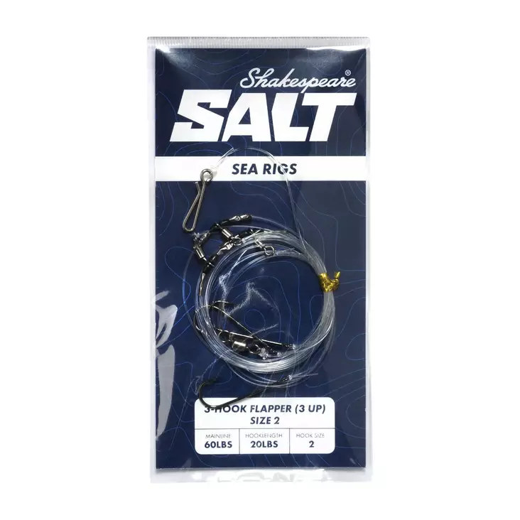 Shakespeare Flapper 3 Up Size 2 - Bottom Fishing & Cod Rigs - 043388131041 - 1