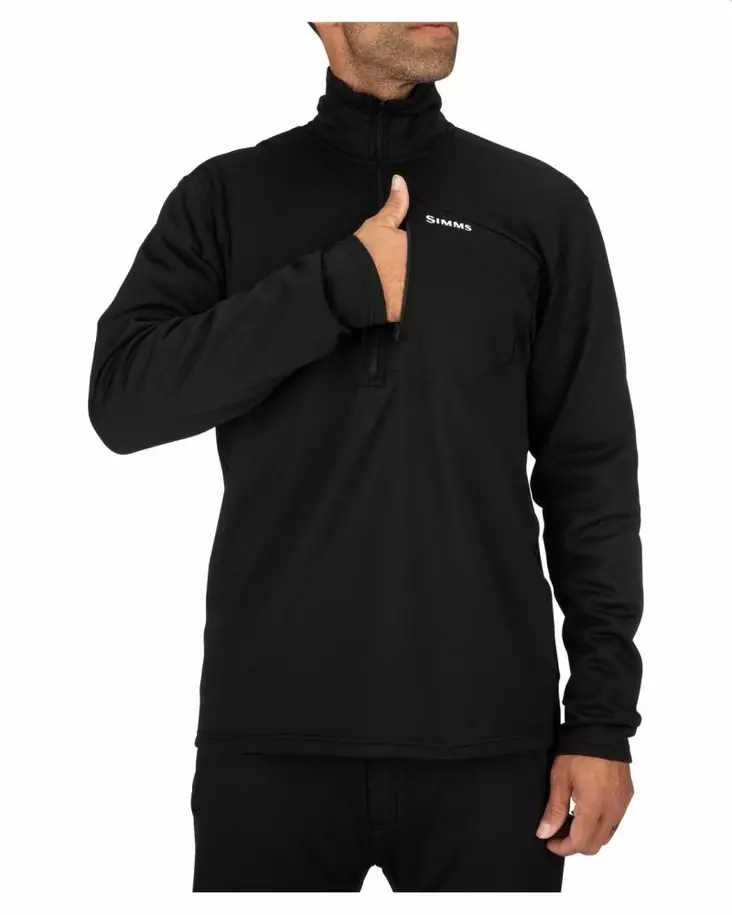 Simms Thermal 1/4 Zip Top Black -kerrastopaita - Ruoto.com webstore