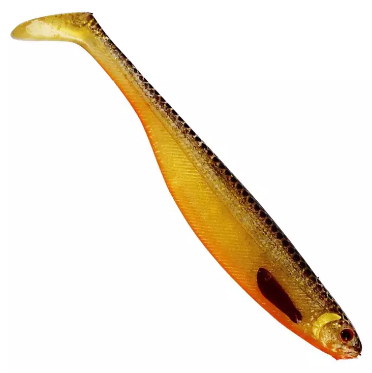 Westin Shad Teez 14cm Esca Artificiale In Gomma Per Pesca - Bass Orange, Modello Thin, Coda Paletta, Occhi Realistici, Per La Pesca Al Persico E Predatori