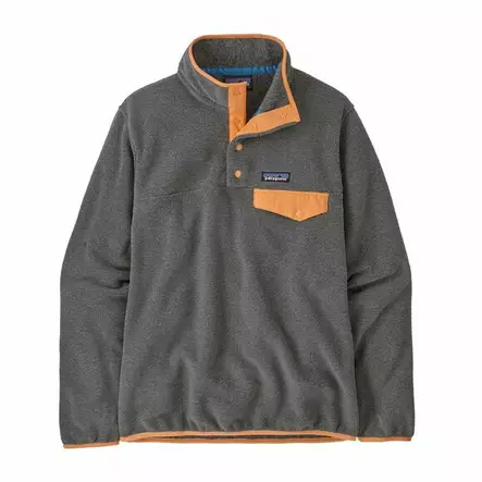 Patagonia W's LW Synch Snap-T P/O Nickel w Vivid Apricot - T-Shirts - 196924528772 - 1