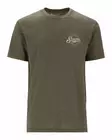 Simms Circle Lockup T-Shirt Military Heather - Men T-Shirts - 694264678442 - 2
