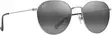 Maui Jim Kauwela - Shiny Silver Frame with Neutral Grey Lens - Plastic Lenses - 603429084332 - 1